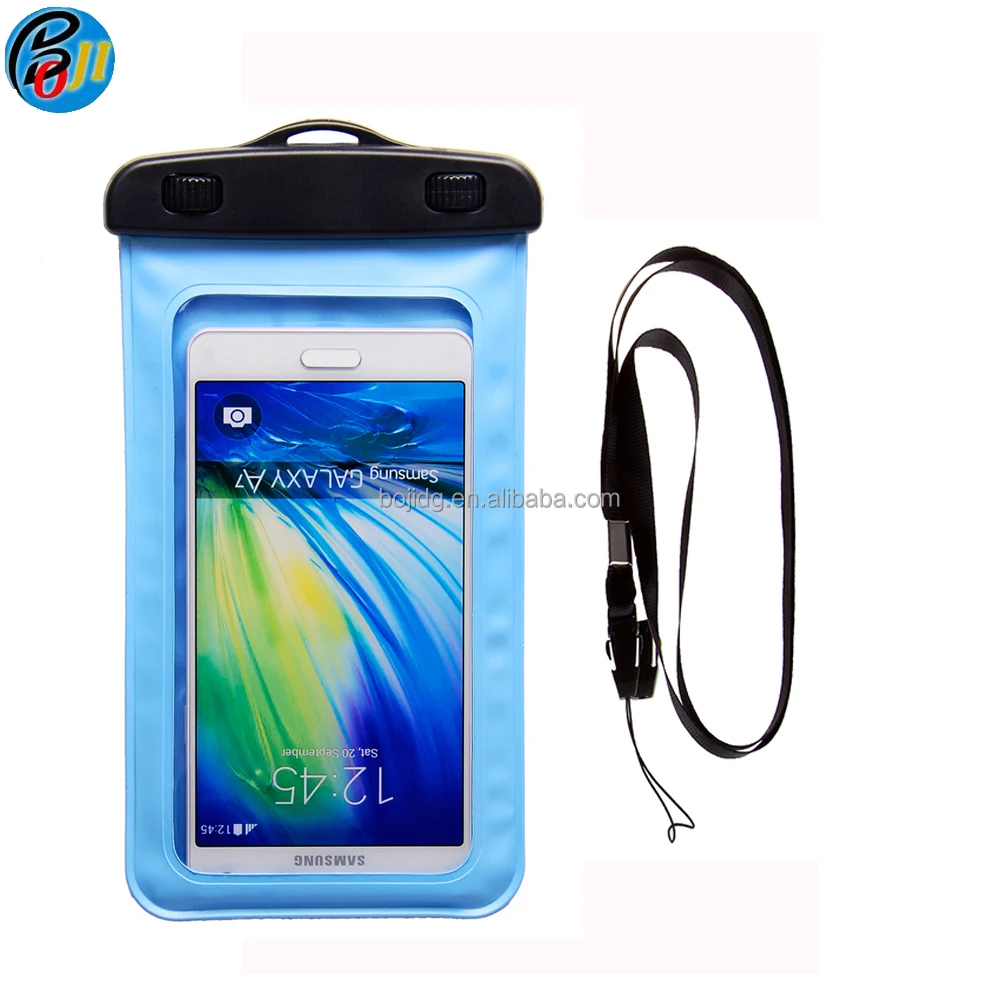 

Light Blue Waterproof Case Pouch Dry Bag with Neck Strap for Smartphone, Black, blue, orange, pink, red, white, yellow