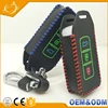 New Sawing+Glowing genuine leather car key shell 3 button car key case for Mitsubishi Pajero Outlander