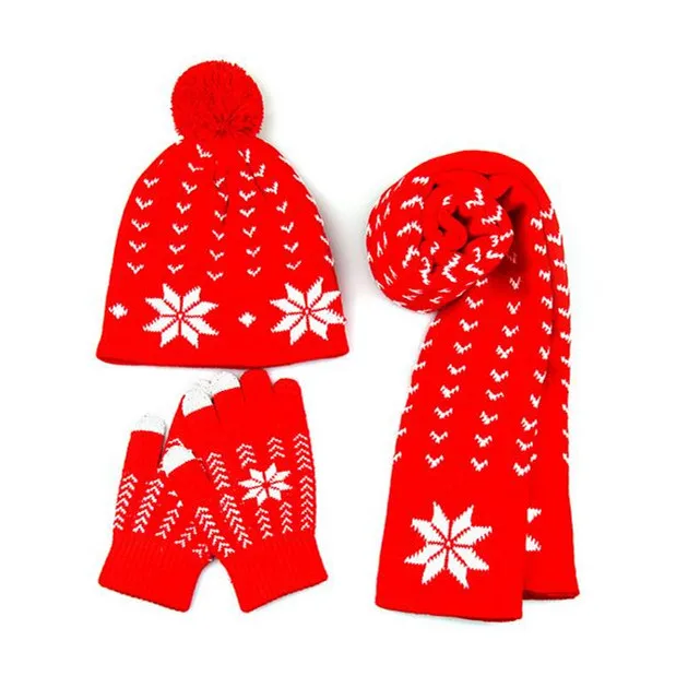 childrens red hat and scarf