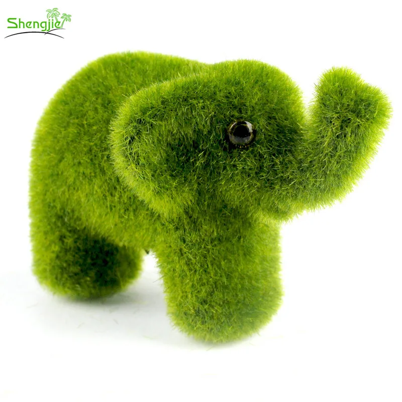 Wholesale price home decorative moss topiary elephant animal