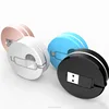 2 in 1 fast charging Data Cable hidden retractable Cable for iOS Android