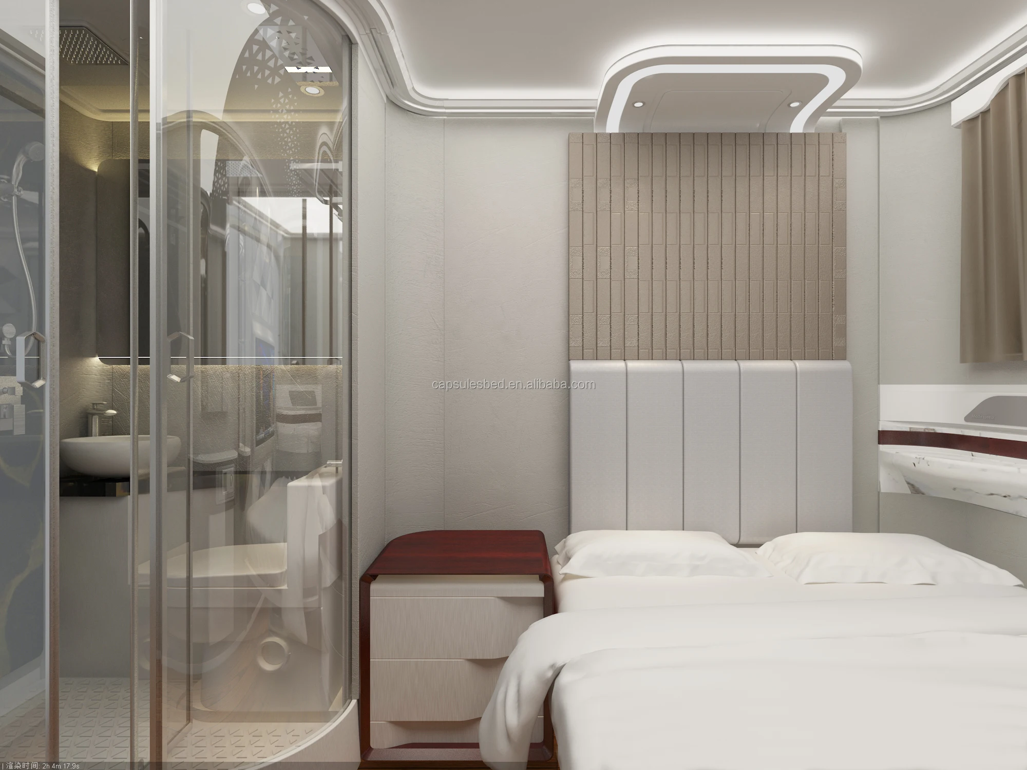 Fully modular prefabricated compact luxury hotel deluxe room, View prefabricated hotel rooms