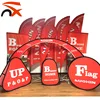 Portable flying promotion Advertising 110g knitted polyester printed beach teardrop flag