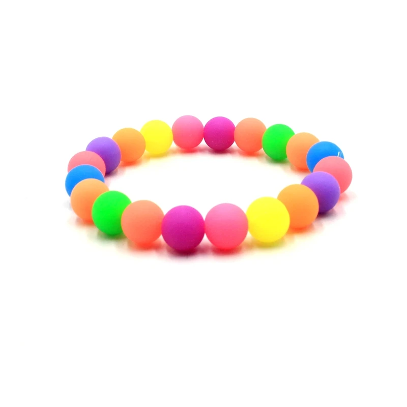 Newest Colourful Silicone Rubber Ball Bracelet Band Bead Wristband