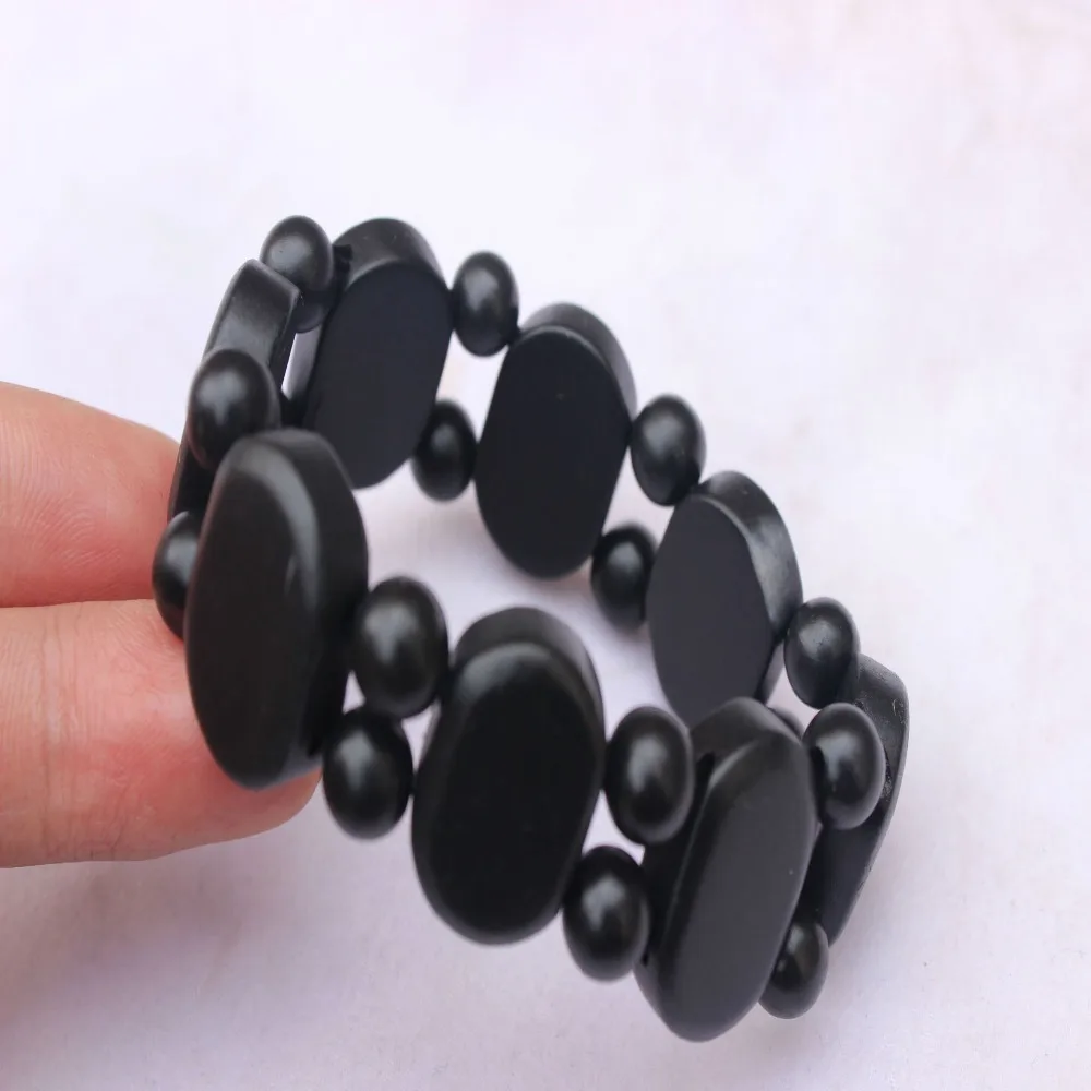 

100% Quality Natural Black Bian Stone Bracelet Carve Black Bianshi Bracelet Jewelry For Women and Men Bianshi Bracelet wholesale