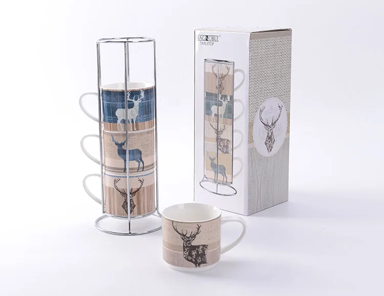 Hot Ing Stackable Ceramic Coffee Mug Custom Christmas Mugs Serving For 4 Product On Alibaba Hot Ing Stackable Ceramic Coffee