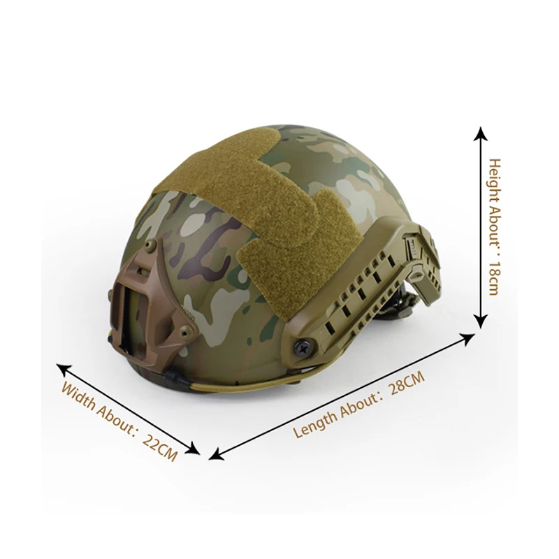 

Wholesale US army Fast MH Camo helmet with ops adjust system and ARC Side Rails NVG Shroud