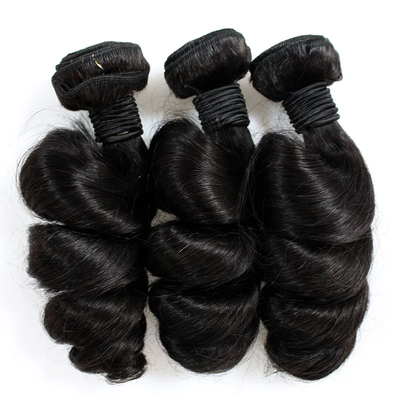 

Whole Sale Price Loose wave Hair Cuticle Aligned Machine Weft