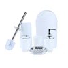 6 Pieces/Set Wash Bath Set Sanitary Ware Bathroom Accessory Set Soap Dish Dispenser Tumbler Toilet Brush Holder