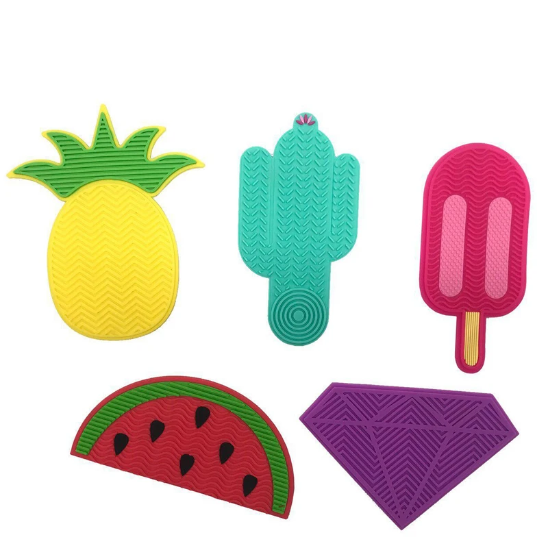 

Face make up brush cleaner pad mat silicone makeup brush cleaner, Customized