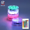 10-LED RGB Submersible LED Light, Multi Color Waterproof Wedding Party Vase Base Floral Light, Remote Control