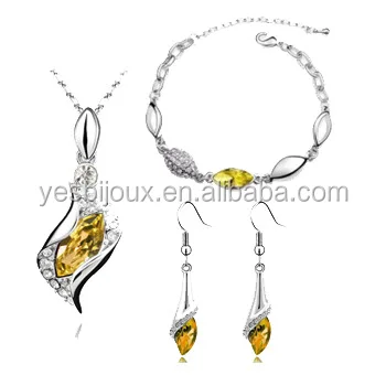 

topaz jewelry set wholesale fashion austria jewellery