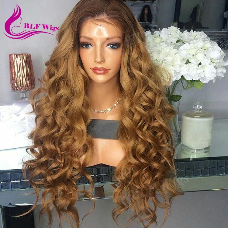 160% Density 27 30 Mix Color Chinese Virgin Hair Full Lace Wig Water Wave Full Lace Blond Human Hair Wigs