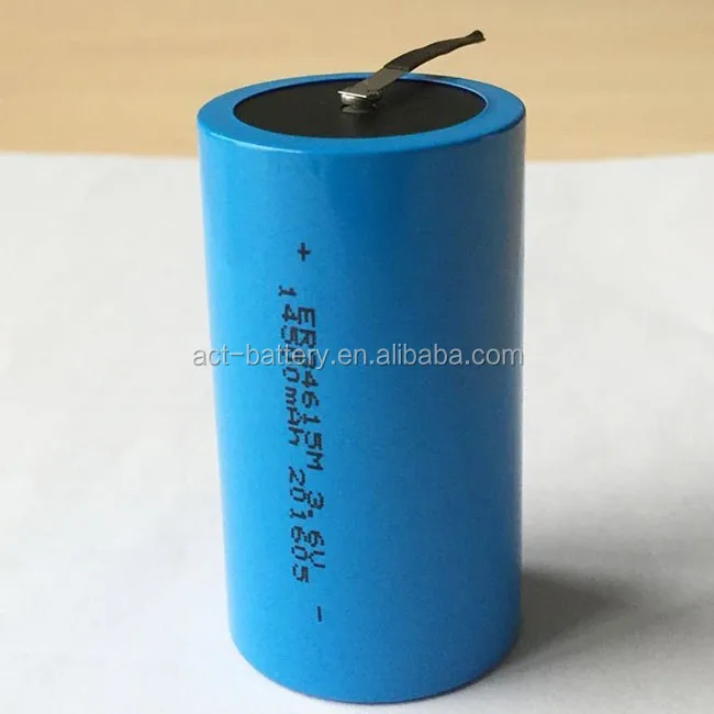 ACT hotsale 3.6V Primary Lithium thionyl chloride Battery/batteries 12v 3.6V 19 Ah ER34615 for car laptop
