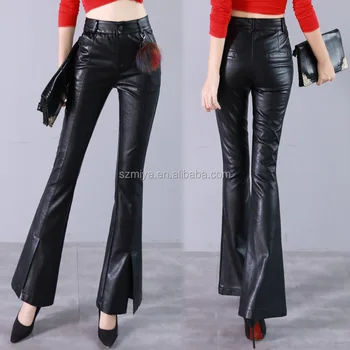 Wholesale Fashion Womens Tight Pants/sexy Faux Leather High Waist ...