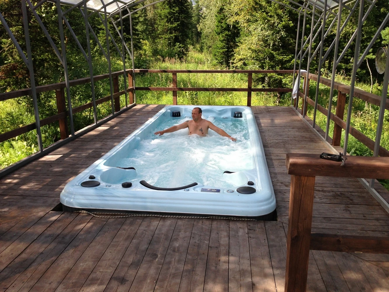 Sunrans Outdoor 6 Meter 5 Person Hot Tub Jets Acrylic Balboa Fiberglass Freestanding Above 4610