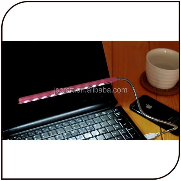 HOT 10 LED USB Keyboard Light Flexible Lamp for Reading Notebook Laptop Plug 