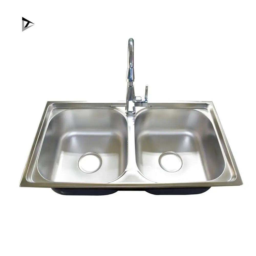 Durable Aluminum Double Bowl Stainless Steel Kitchen Sink Water Tank