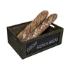 Solid wood bread display box