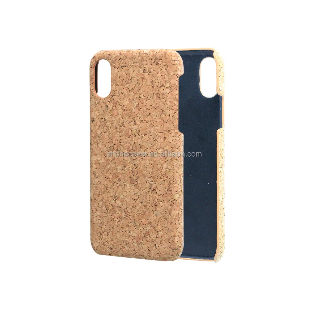 Environmental Cork Wood Shockproof  Mobile Phone Cases Unique Design Personalized Cork Wooden Cover for iPhone X