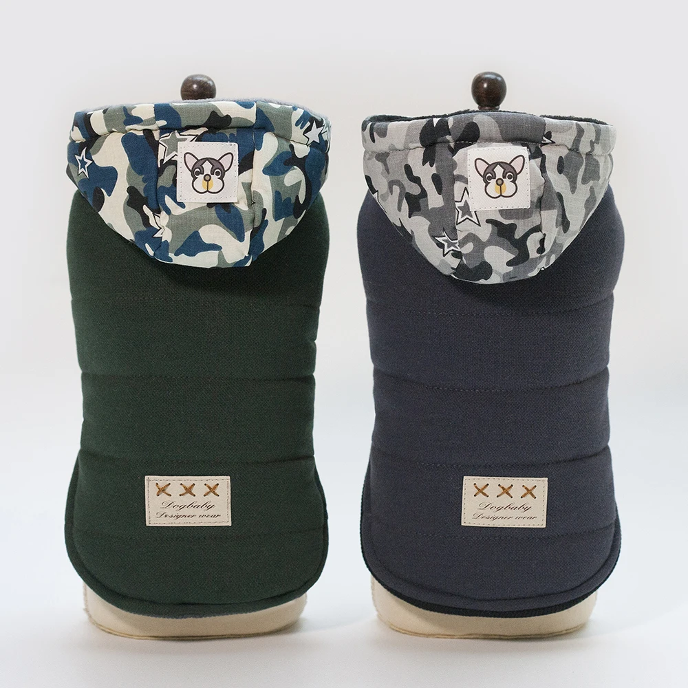 

China Factory OEM dog clothes wholesale pet accessories fashion dog jacket, Green/ navy blue