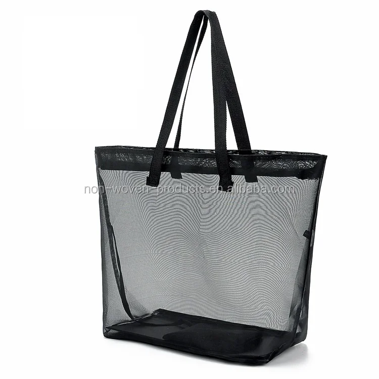 black mesh shopping bag