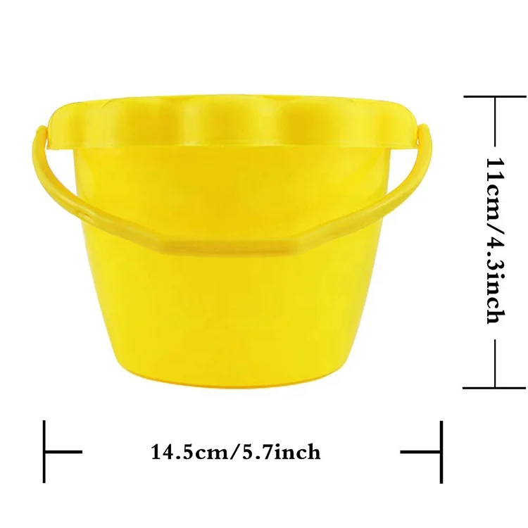 Small Sand Pail Beach Toy Beach Pails 5 Pack 1.5 L Plastic Small Bucket