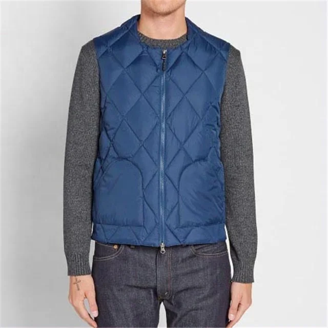Packable Nylon Winter Quilting Sleeveless Jackets For Men - Buy ...