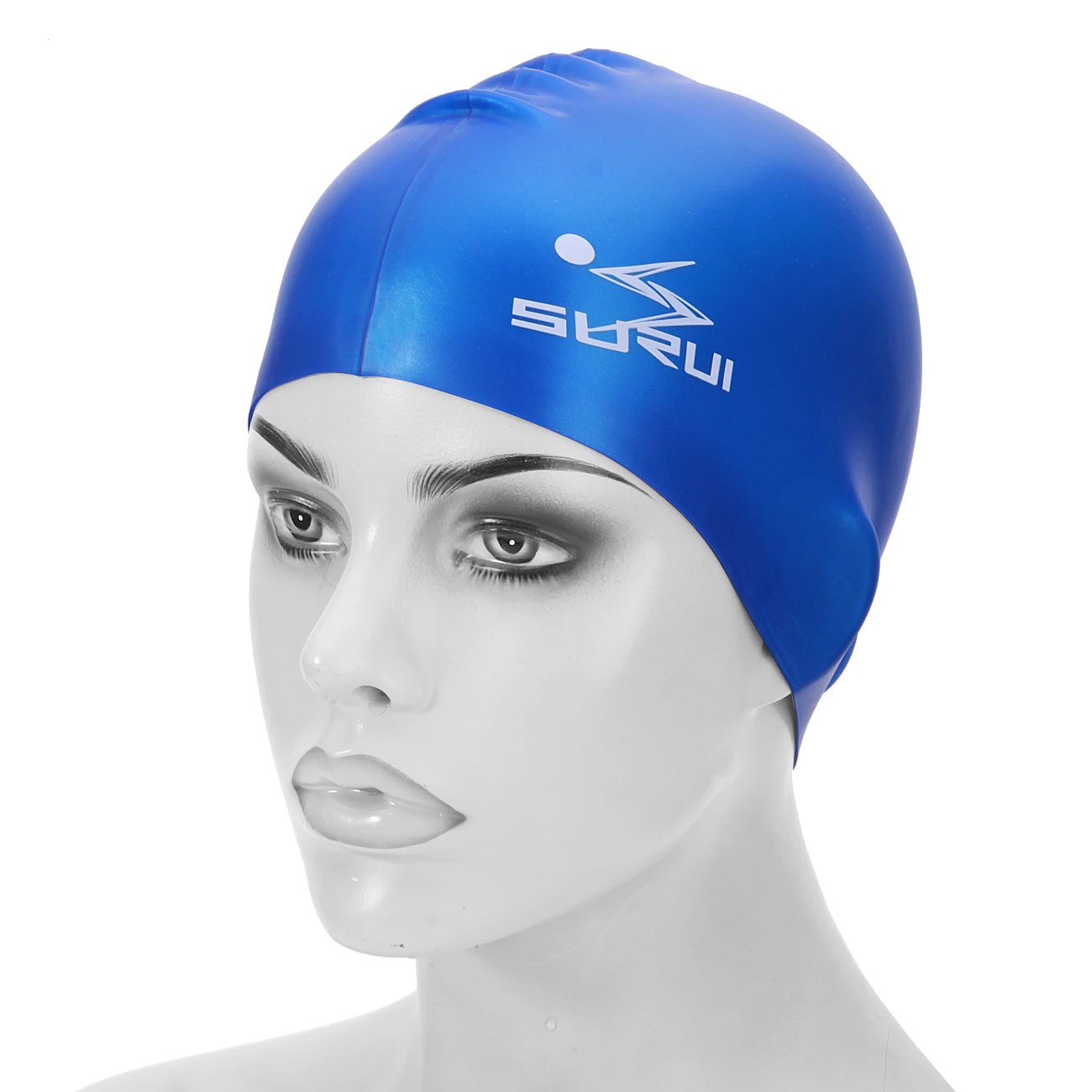 Custom  Printed Woman Long Hair  Flexible Silicone Swim Caps