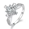 Vintage Filigree Fountain Bud Hollow Twine 1.6ct Solitaire Engagement Wedding Ring 925 Sterling Silver JewelryPalace
