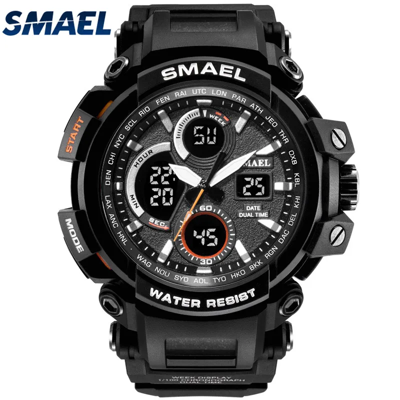 

SMAEL 1708mens sports watch sport watch digital, Black;blue;goange;khaki