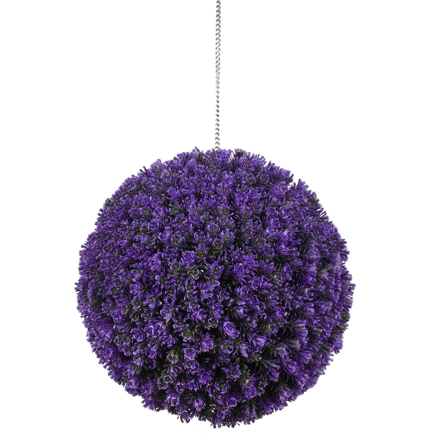 

High quality plastic boxwood grass ball artificial hanging topiary grass ball for garden decoration, Purple