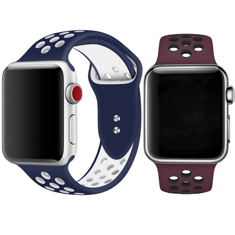 

Hot Popular Universal Adjustable Faster And Easlier band For Apple Watch Wrist band for apple watch 123 38mm 40 42mm 44mm, 10 colors or custom