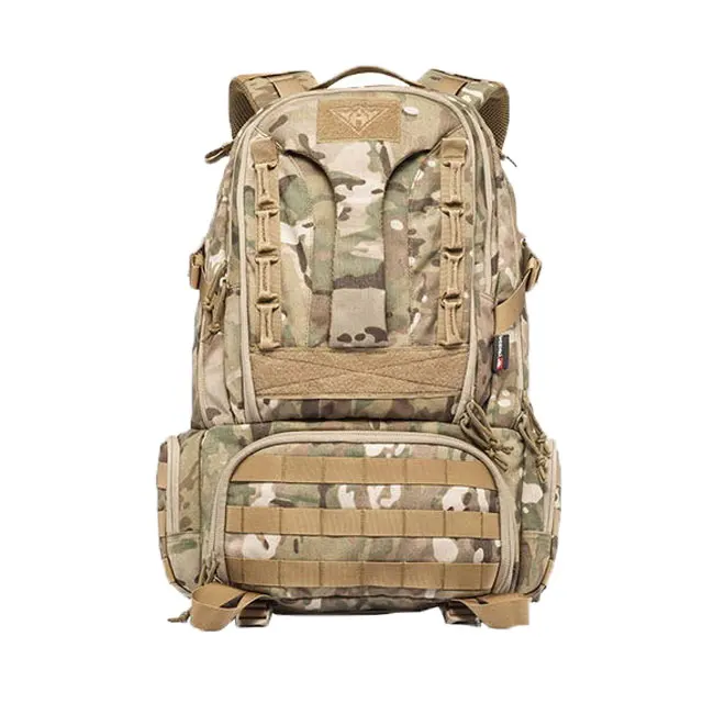 

YAKEDA Stylish Camouflage Large Waterproof Back Pack Molle Military Tactical Backpack With Shoes Compartment, Black,tan,cp camo