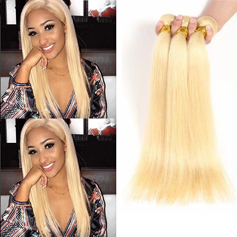 

Virgin Cuticle Aligned Hair 10A Brazilian Hair 613 Blonde Silky Straight Human Hair with Lace Closure Mink Lace Frontal Closure