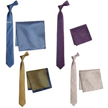 ST0812 Silk Patterned Tie And Pocket Square Set