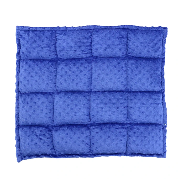 

High quality navy blue minky sensory lap pad for autism, N/a