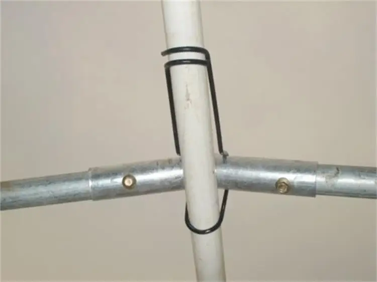 Greenhouse Galvanized/ Plastic Coated Spring Clips For Round Pipes