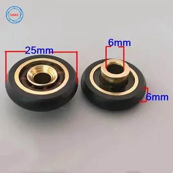 Sliding Door Rollers Wheel Rubber Coated Pulley Race Ring