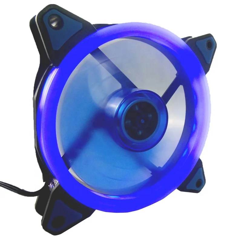 

Silent 120mm 12cm 5inch dc 12v axial ring rgb computer LED pc fan 120*120*25mm for gaming case, Blue