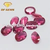Wholesale price glass gemstone oval cut ruby glass gems bulk