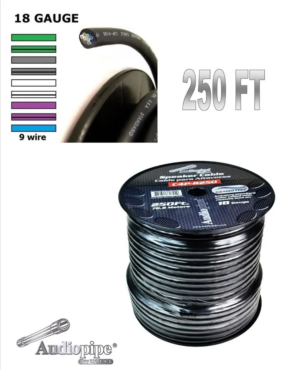 Clear Red and Brown Absolute USA SWS12R25 Professional Premium Speaker Wire 12 Ga 25