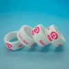 Fashion gift adult children OEM customized printing letters silicone finger ring band