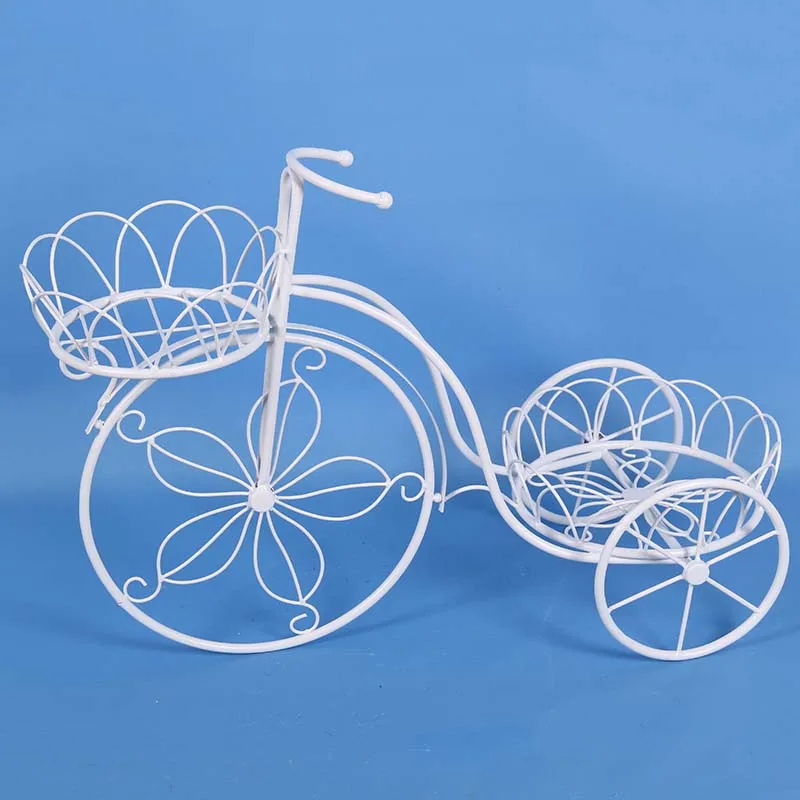 

Antique white Cart Flower Pot Stand
