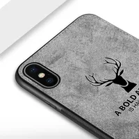 

2019 New mobile phone accessories small MOQ have stock hard PC TPU Cloth Deer Phone Case honor 8X