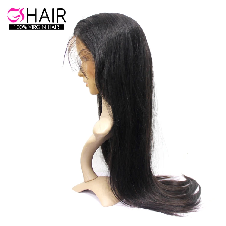

Free shipping 100% brazilian virgin hair straight full lace wig
