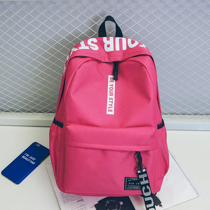 

Fashion Primary Student Canvas Backpack School Bag for Boy and Girl, 12colors