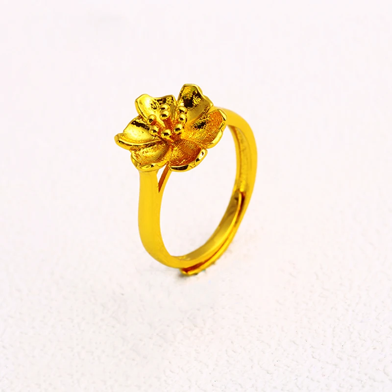 

Xuping costume jewellery flower shape copper alloy 24k gold plated ring
