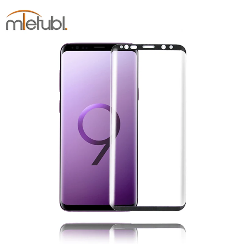 

MIETUBL wholesale 3D curved side glue tempered glass film for Samsung screen protector cover for samsung galaxy S9/S9 plus, Black/clear