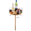 Collapsible Wine Table Holder Cheese Serving Board with Cutlery Cheese Set